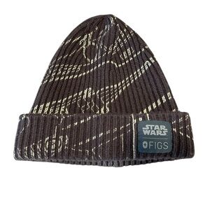 Figs Star Wars Brown Mandalorian Printed Beanie Limited Edition Merino Wool